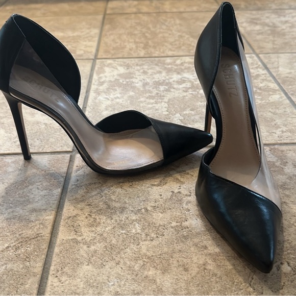 Schutz Transparent and Black
Patent Heels - Picture 2 of 3